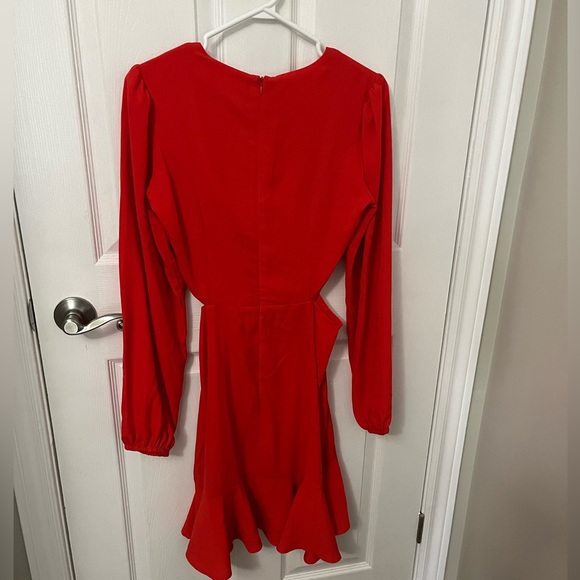 NWT red dress with side cutouts - Picture 3 of 3